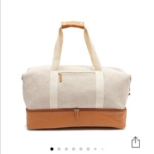 DSW cream and tan weekender bag - new in bag!